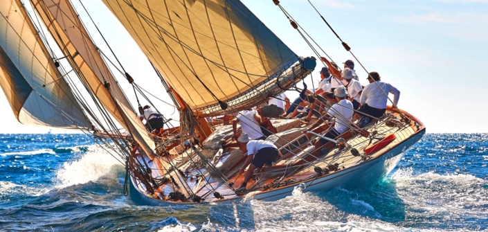 Segelboot Team Bild